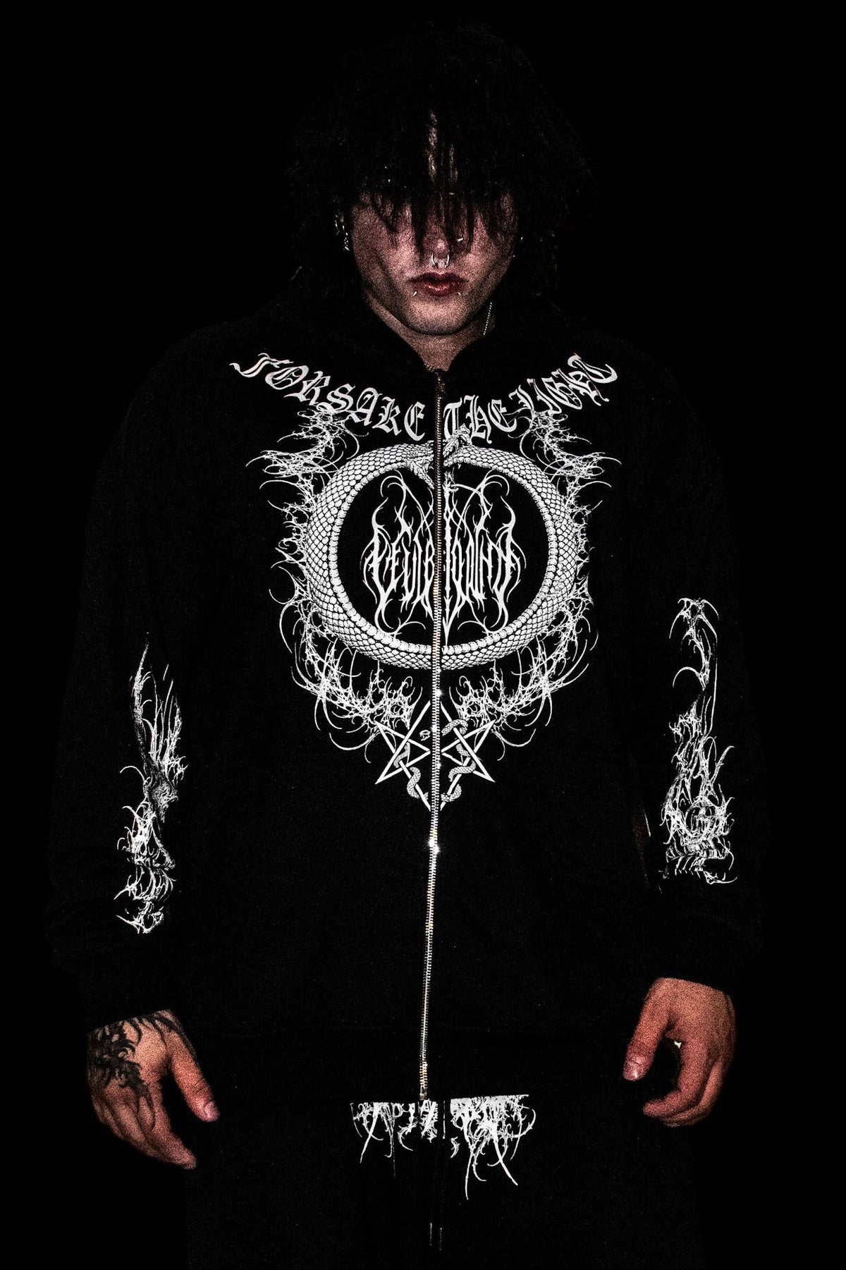 FTL I — FORSAKE THE LIGHT ZIP HOODIE — 500GSM