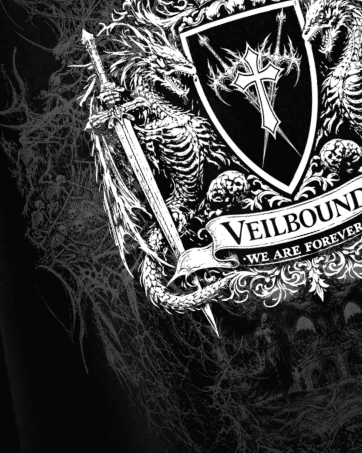 ETERNAL SOVEREIGN I — Wraith Black 230GM Refined Fit Tee