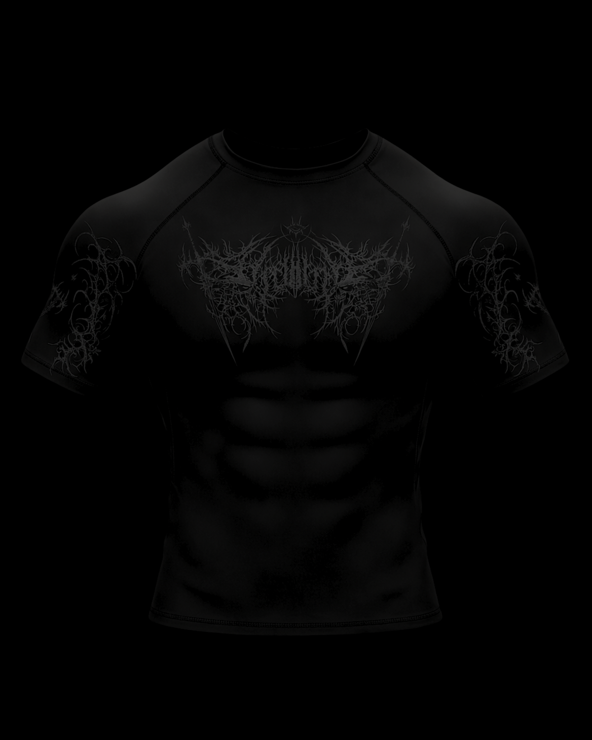 ETERNAL SOVEREIGN I — Obsidian Black Compression Shirt